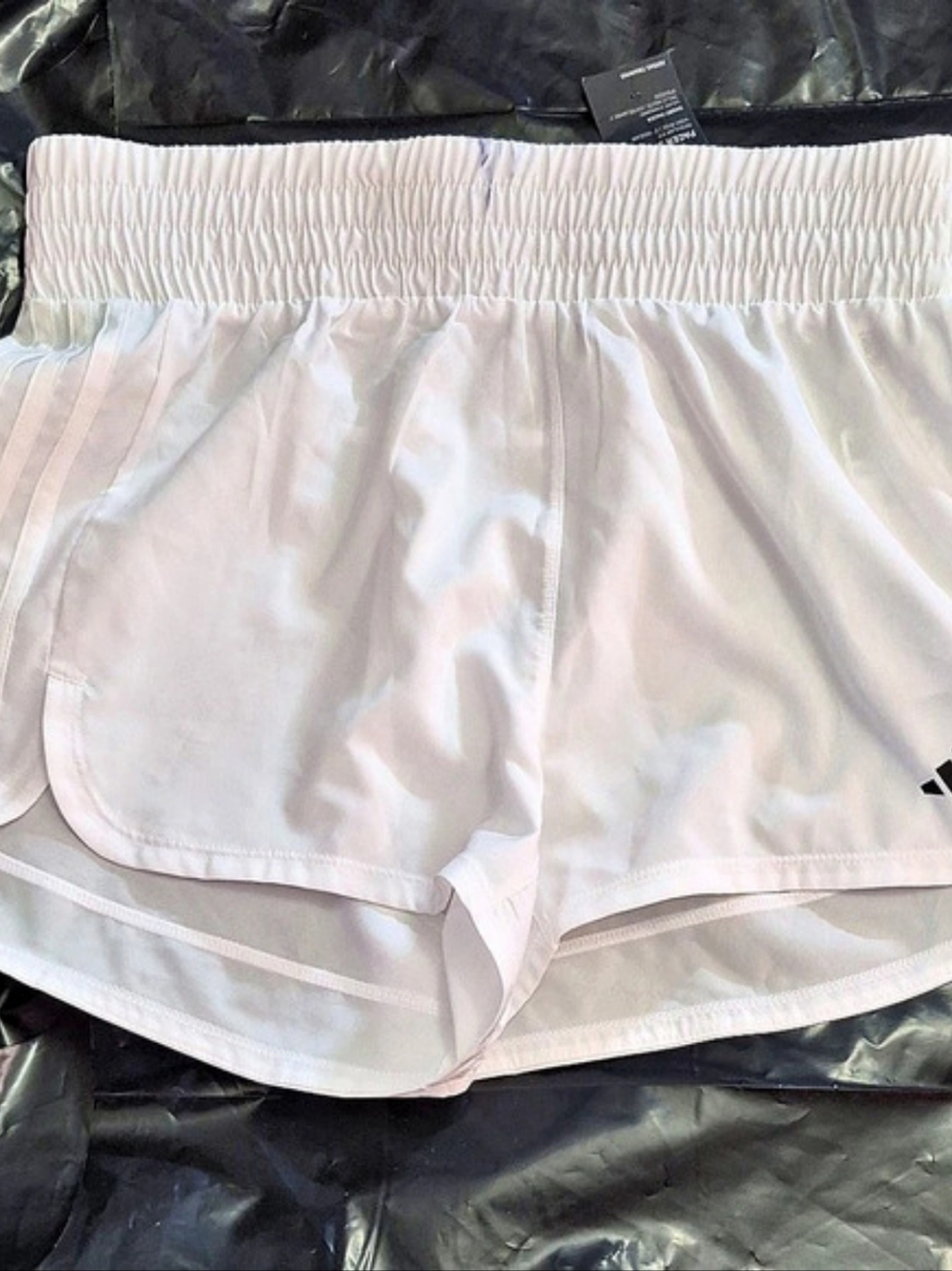 0025 adidas Pacer Short Athletic Shorts White Medium